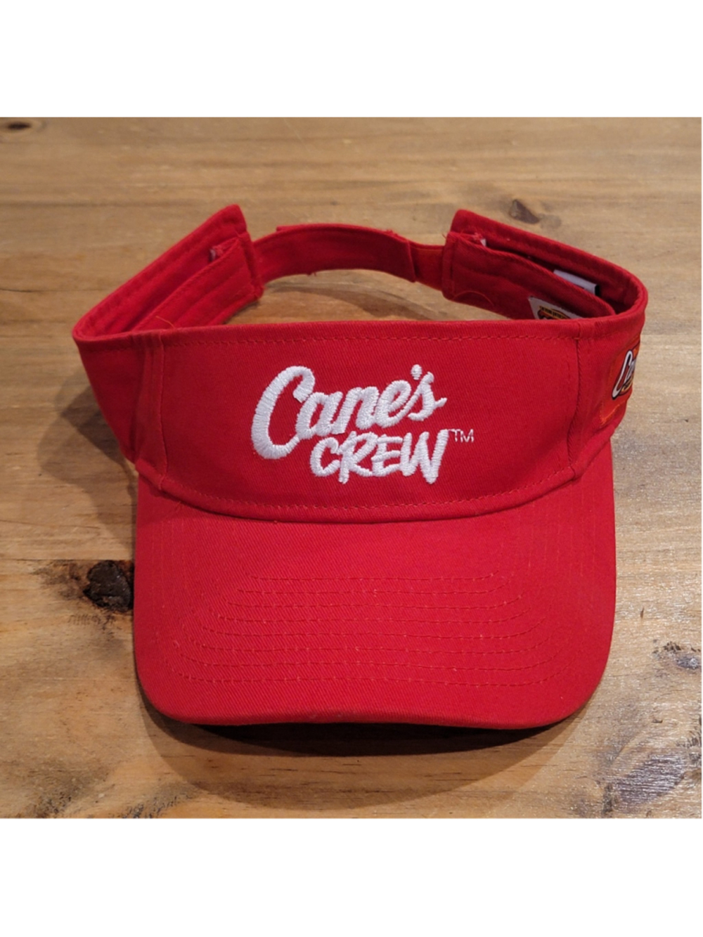 Rasing Cane's Visor Hat Cap Strap Back Work Employee Crew One Size Adjustable